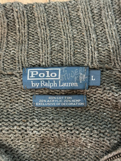 90's RALPH LAUREN ハーフジップニット　