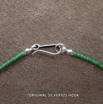 2mm BEADS NECKLACE- GREEN 50cm / ROSETTAPRAYER