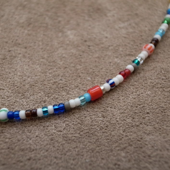 2mm BEADS NECKLACE- MULTI 50cm / ROSETTAPRAYER