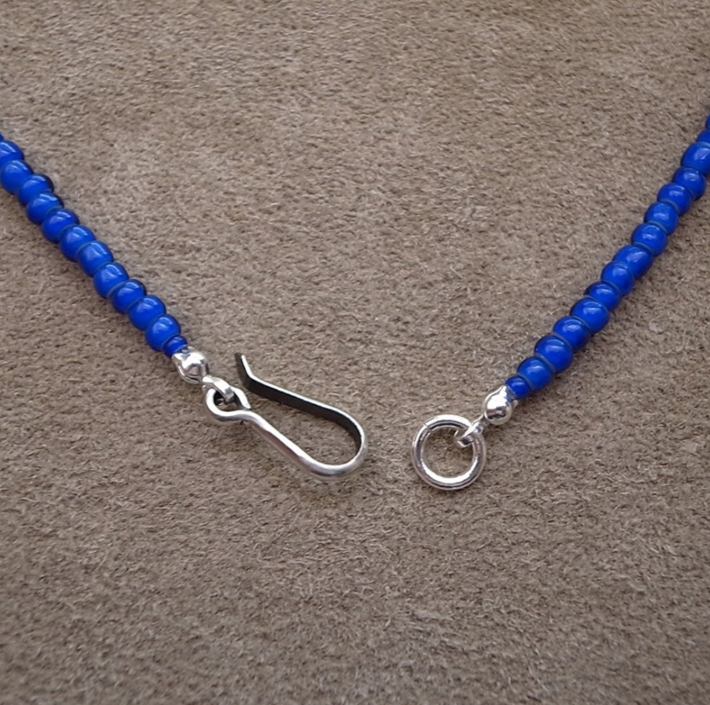 3mm BEADS NECKLACE NAVY 60cm / ROSETTAPRAYER
