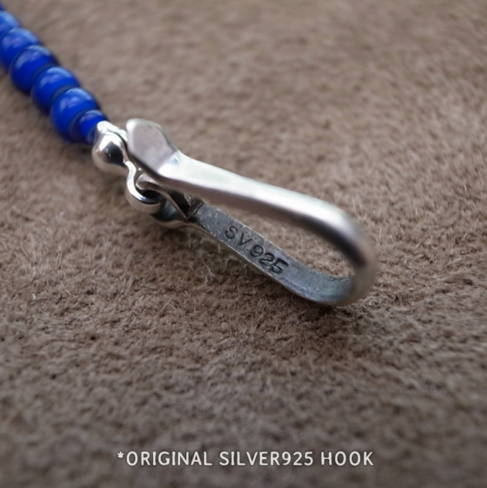 3mm BEADS NECKLACE NAVY 60cm / ROSETTAPRAYER