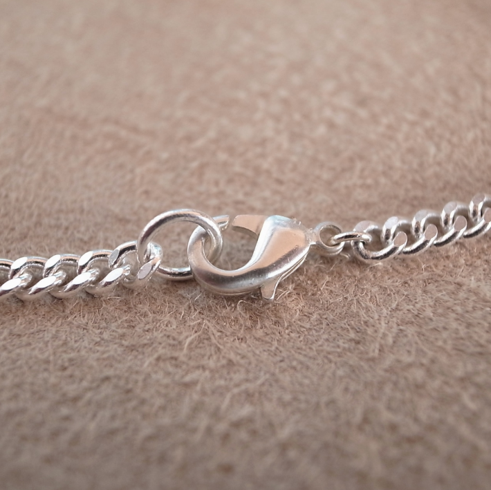 3.7mm FLAT LINK CHAIN NECKLACE- SILVER / 3.7mm 喜平チェーンネックレス / ROSETTAPRAYER