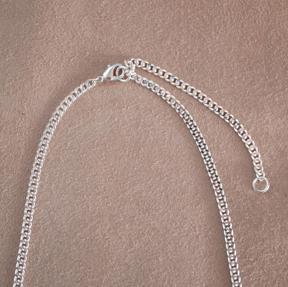 3.7mm FLAT LINK CHAIN NECKLACE- SILVER / 3.7mm 喜平チェーンネックレス / ROSETTAPRAYER