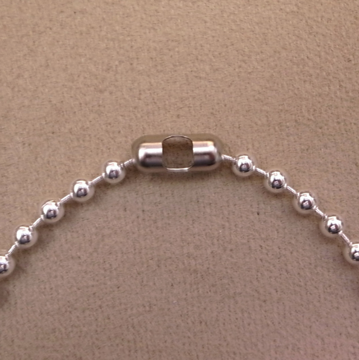 SILVER PLATING 4.6mm BALL CHAIN NECKLACE 50cm / ROSETTAPRAYER