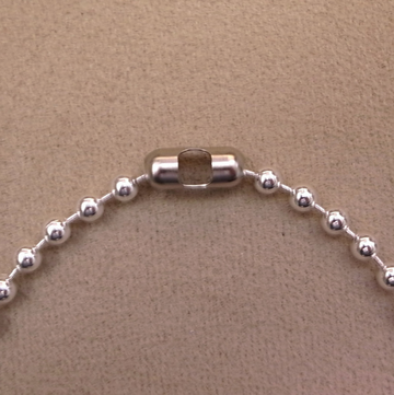 SILVER PLATING 4.5mm BALL CHAIN NECKLACE 50cm / ROSETTAPRAYER