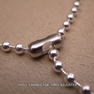 SILVER PLATING 4.5mm BALL CHAIN NECKLACE 50cm / ROSETTAPRAYER
