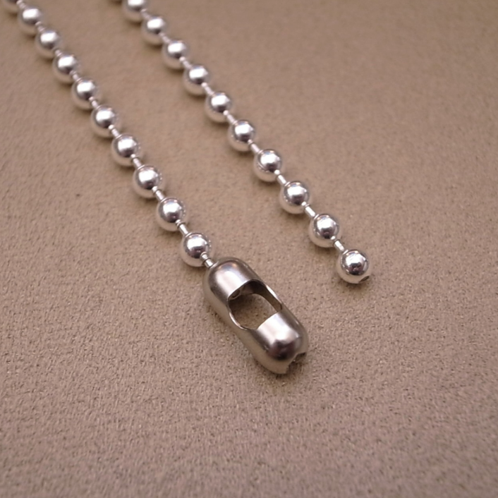 SILVER PLATING 4.6mm BALL CHAIN NECKLACE 50cm / ROSETTAPRAYER