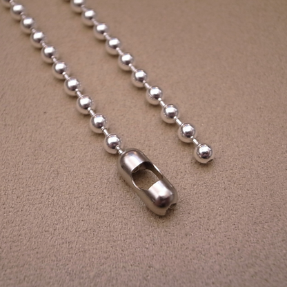 SILVER PLATING 4.6mm BALL CHAIN NECKLACE 50cm / ROSETTAPRAYER