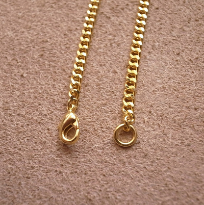 3.7mm FLAT LINK CHAIN BRACELET- 18kgp 19cm / ROSETTAPRAYER