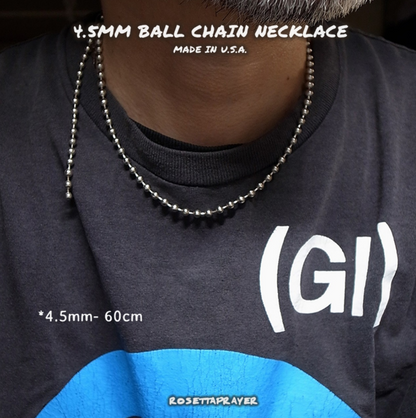 4.5mm BALL CHAIN NECKLACE 50cm / ROSETTAPRAYER