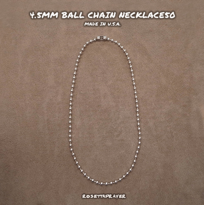 4.5mm BALL CHAIN NECKLACE 50cm / ROSETTAPRAYER