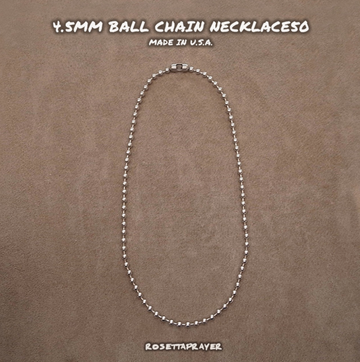 4.5mm BALL CHAIN NECKLACE 50cm / ROSETTAPRAYER
