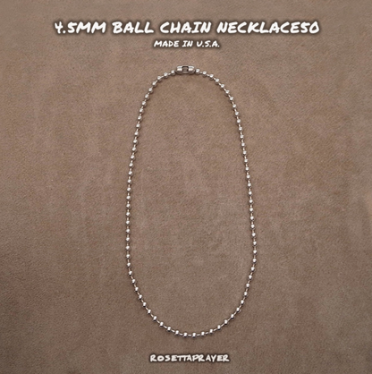 4.5mm BALL CHAIN NECKLACE 50cm / ROSETTAPRAYER