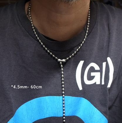 4.5mm BALL CHAIN NECKLACE 50cm / ROSETTAPRAYER