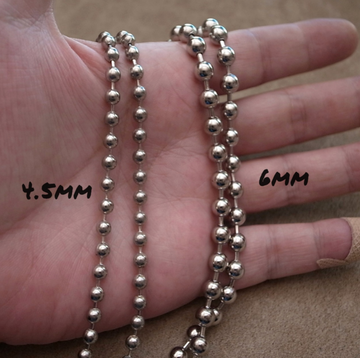4.5mm BALL CHAIN NECKLACE 50cm / ROSETTAPRAYER