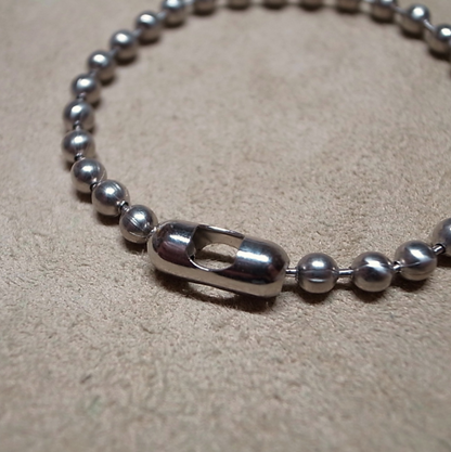 4.5mm BALL CHAIN BRACELET- SILVER- 19cm Made in U.S.A. / ROSETTAPRAYER