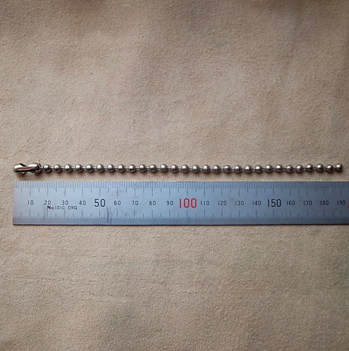 4.5mm BALL CHAIN BRACELET- SILVER- 19cm Made in U.S.A. / ROSETTAPRAYER