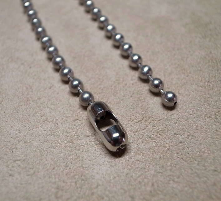 4.5mm BALL CHAIN BRACELET- SILVER- 19cm Made in U.S.A. / ROSETTAPRAYER