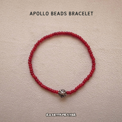 APOLLO BEADS BRACELET -RED / ROSETTAPRAYER