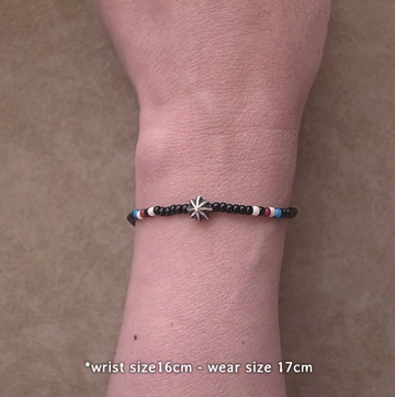 APOLLO BEADS BRACELET -BLACK・RED / ROSETTAPRAYER