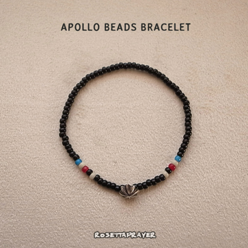 APOLLO BEADS BRACELET -BLACK・RED / ROSETTAPRAYER