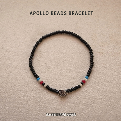 APOLLO BEADS BRACELET -BLACK・RED / ROSETTAPRAYER