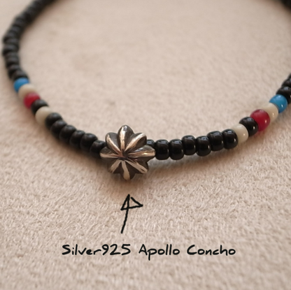 APOLLO BEADS BRACELET -BLACK・RED / ROSETTAPRAYER
