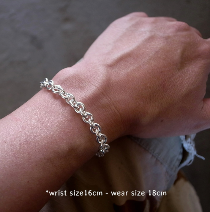 6.3mm RING CHAIN BRACELET/ 6.3mm リングチェーン ブレスレット / ROSETTAPRAYER