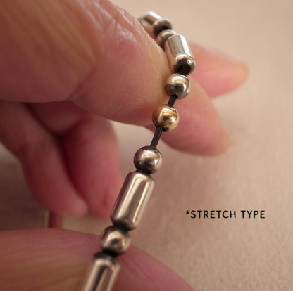 SILVER925 PIPE BEADS BRACELET / ROSETTAPRAYER