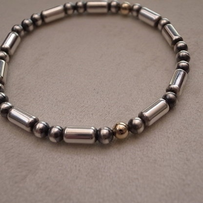 SILVER925 PIPE BEADS BRACELET / ROSETTAPRAYER