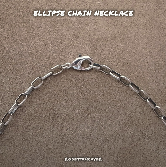 ELLIPSE CHAIN NECKLACE / ROSETTAPRAYER