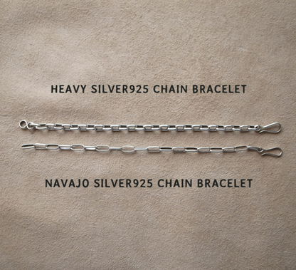 10mm-NAVAJO SILVER CHAIN BRACELET / ROSETTAPRAYER