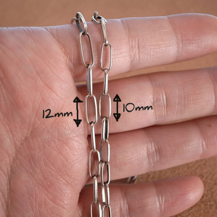 10mm-NAVAJO SILVER CHAIN BRACELET / ROSETTAPRAYER
