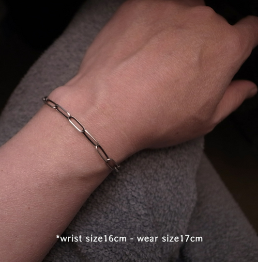 12mm-NAVAJO SILVER CHAIN BRACELET / ROSETTAPRAYER
