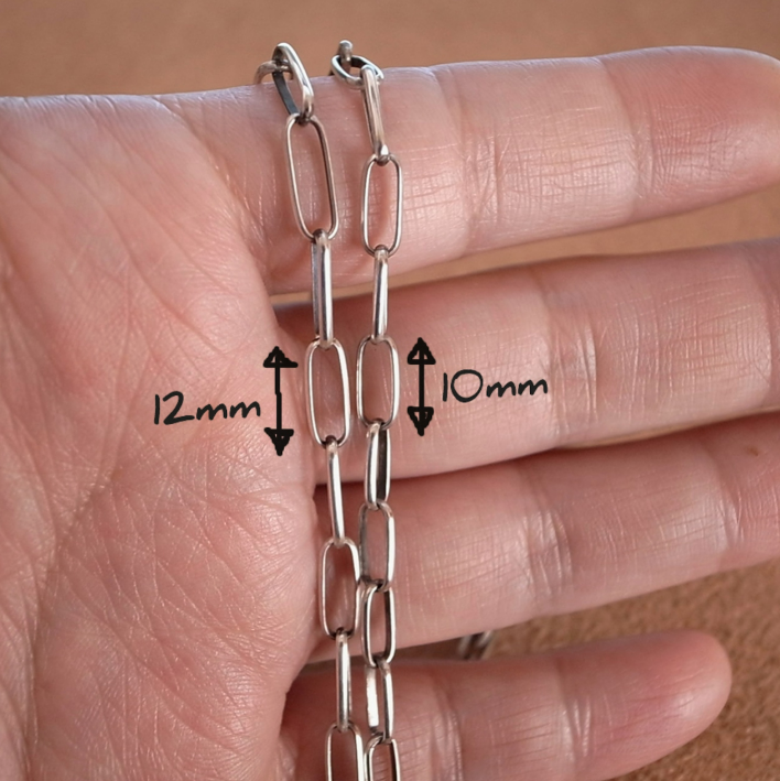 12mm-NAVAJO SILVER CHAIN BRACELET / ROSETTAPRAYER