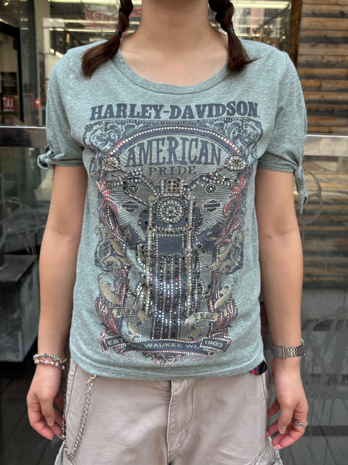 10's「Harley Davidson」USA製　ハーレーT
