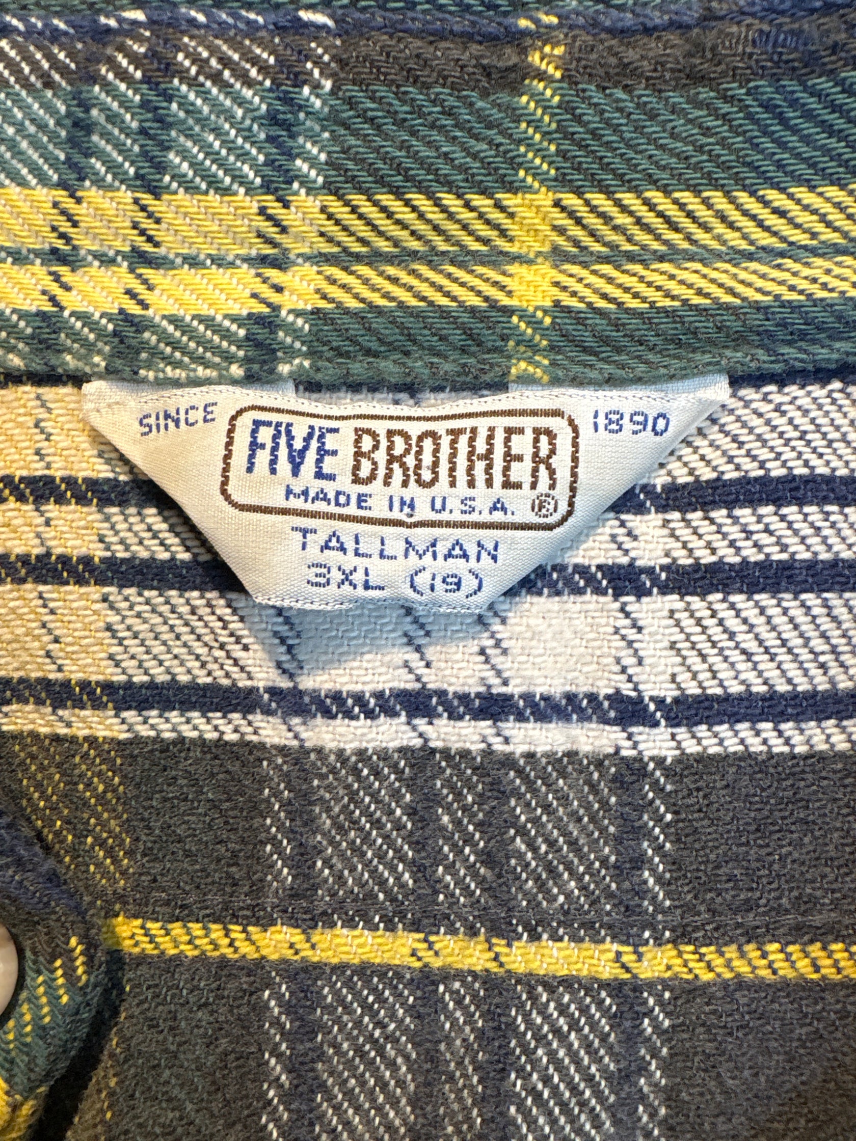 80's「FIVE BROTHER」USA製 ネルシャツ