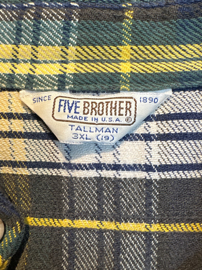 80's「FIVE BROTHER」USA製 ネルシャツ