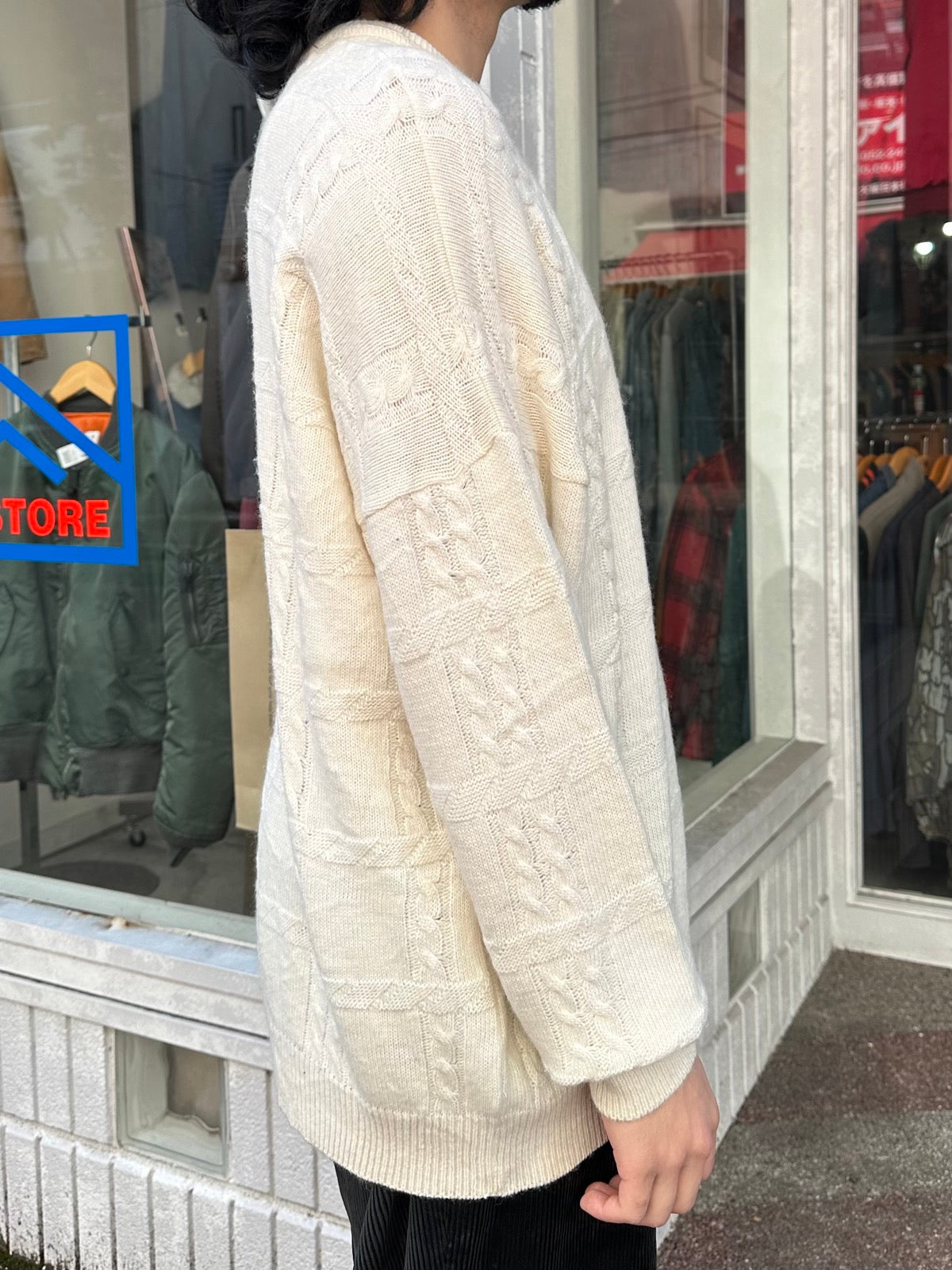 80's LACOSTE「cable」セーター