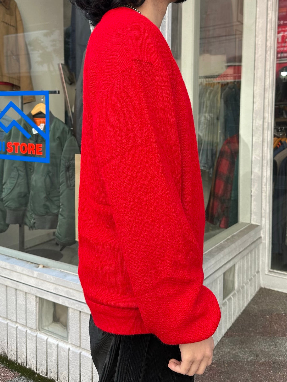 80's~90's IZOD LACOSTE「Vネック」アクリルニットセーター