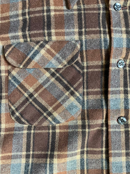 70's PENDLETON USA製 ウールチェックシャツ