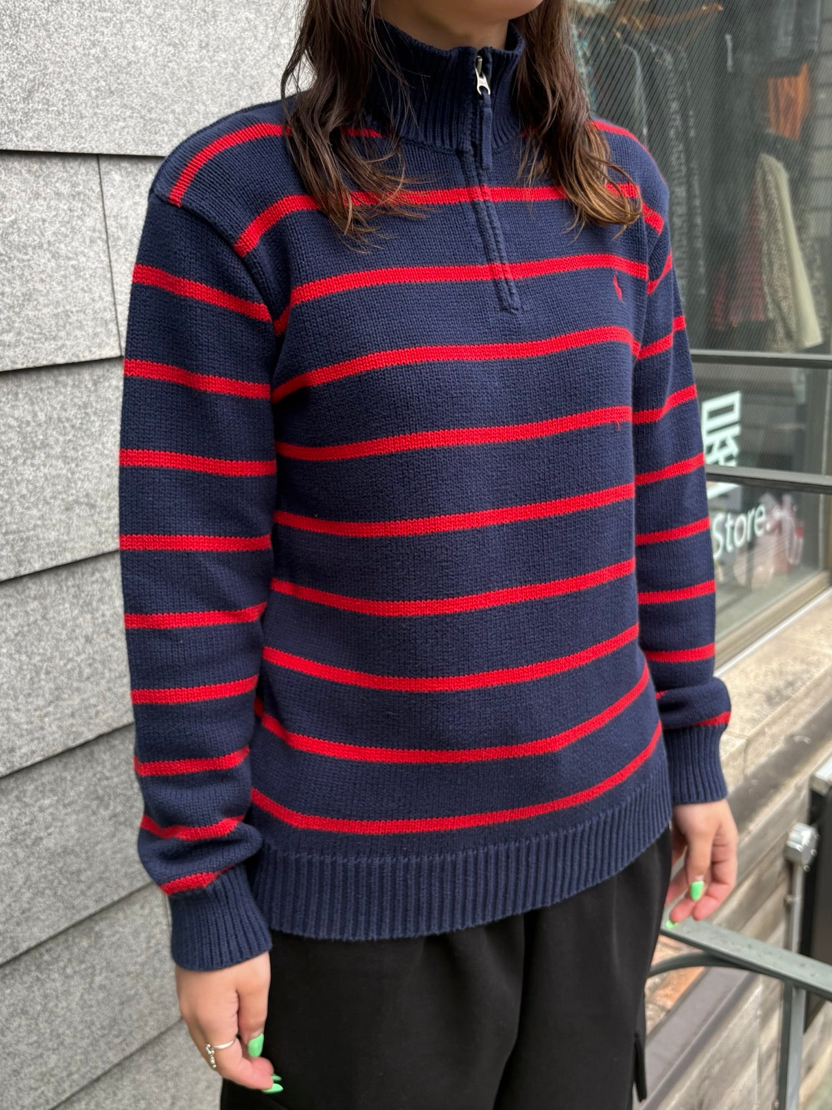 90's「Polo by Ralph Lauren」ハーフジップニット