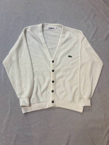 80s IZOD LACOSTE「USA製」アクリルカーディガン