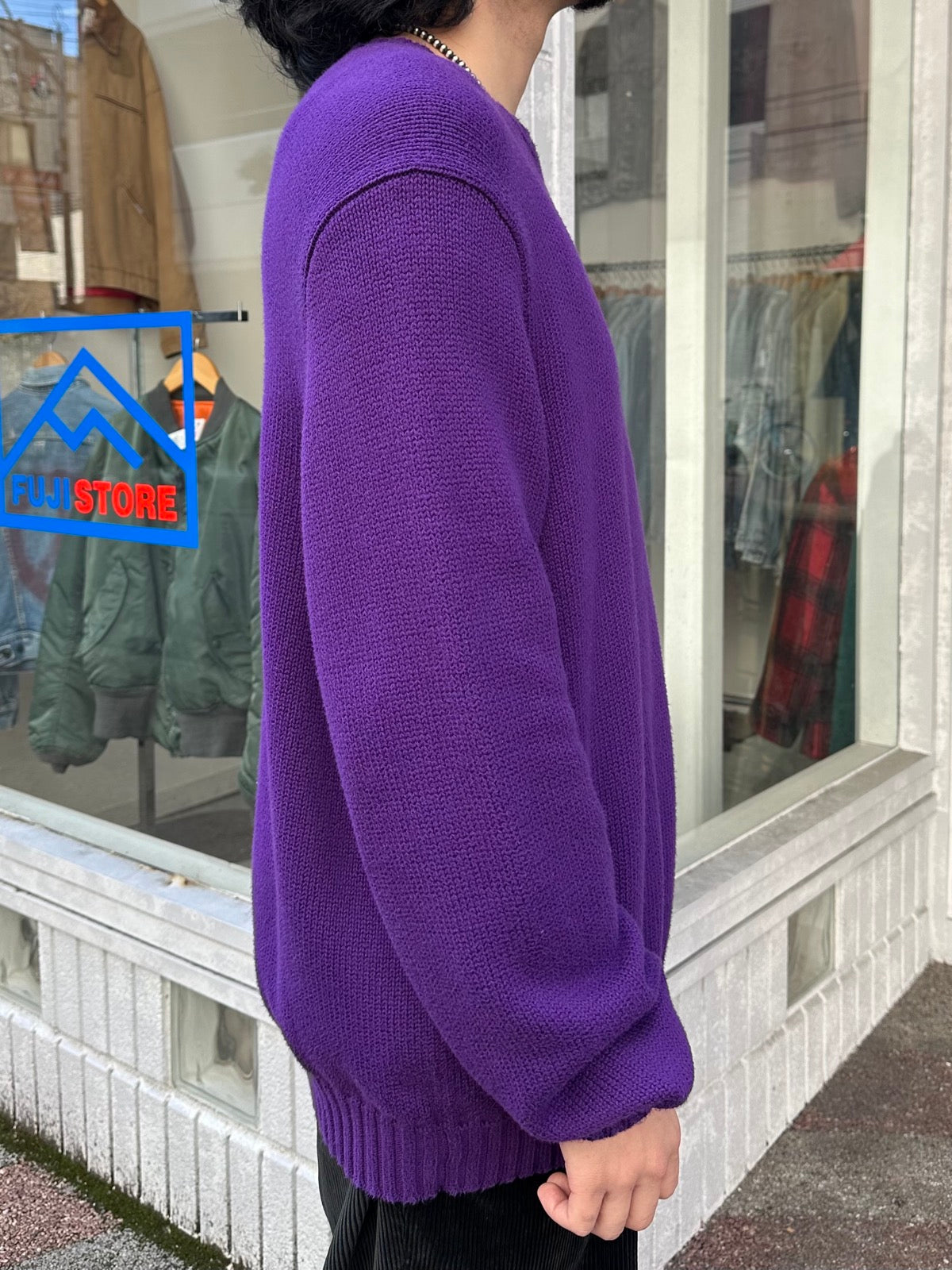 90's RALPH LAUREN ワンポイントコットンニットセーター