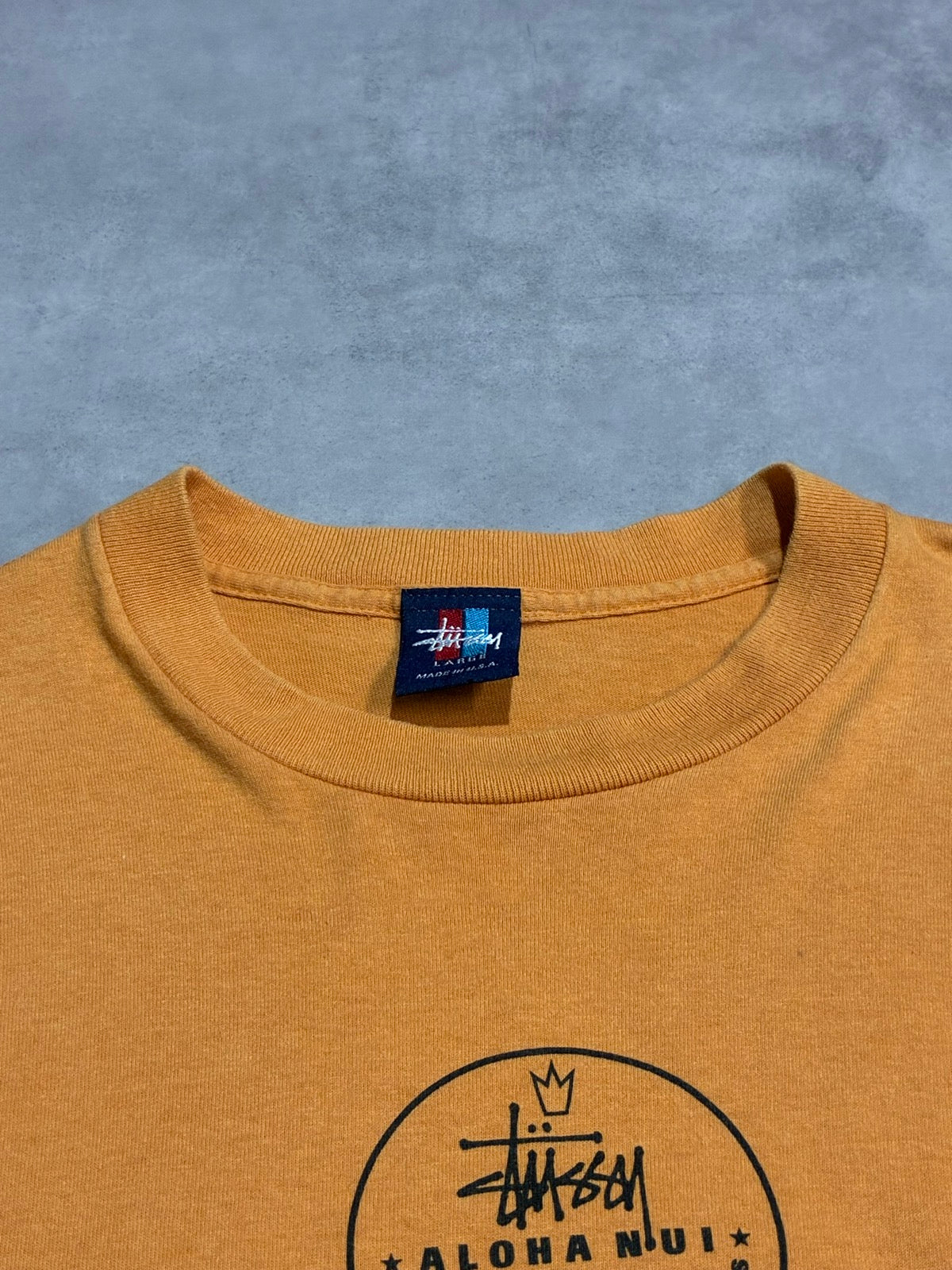 90's STUSSY「Aloha Nui」USA製 スケートTシャツ