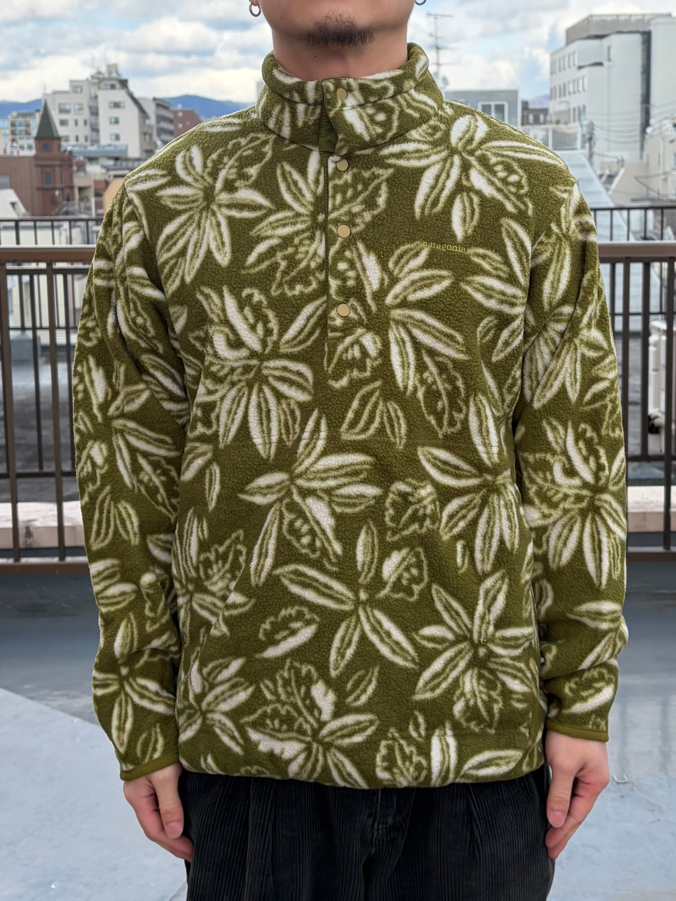 こんちくわ⭐︎Patagonia Patagonia Synchilla Snap-T Fitz Roy Hokusai The Great Wave Fleece