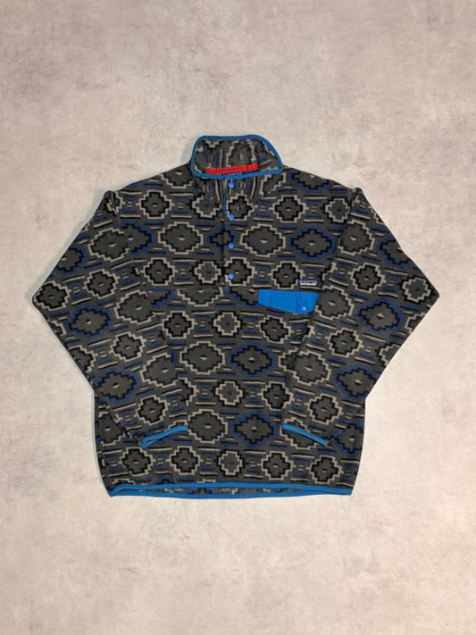 10's PATAGONIA Synchilla Snap-T「ヤナバ柄」フリースプルオーバー