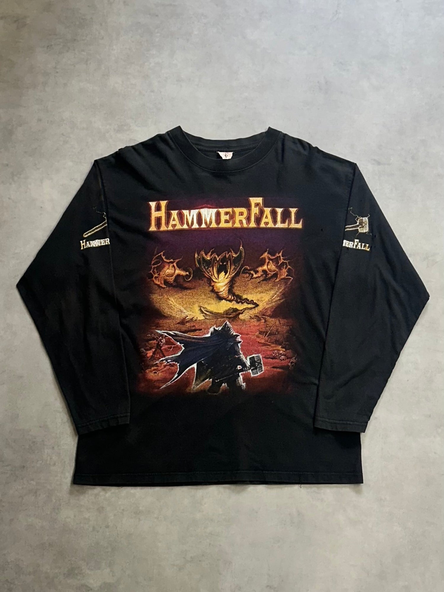 00's HAMMER FALL「Hearts on Fire」バンドロングＴシャツ
