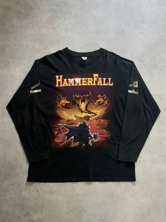 00's HAMMER FALL「Hearts on Fire」バンドロングＴシャツ