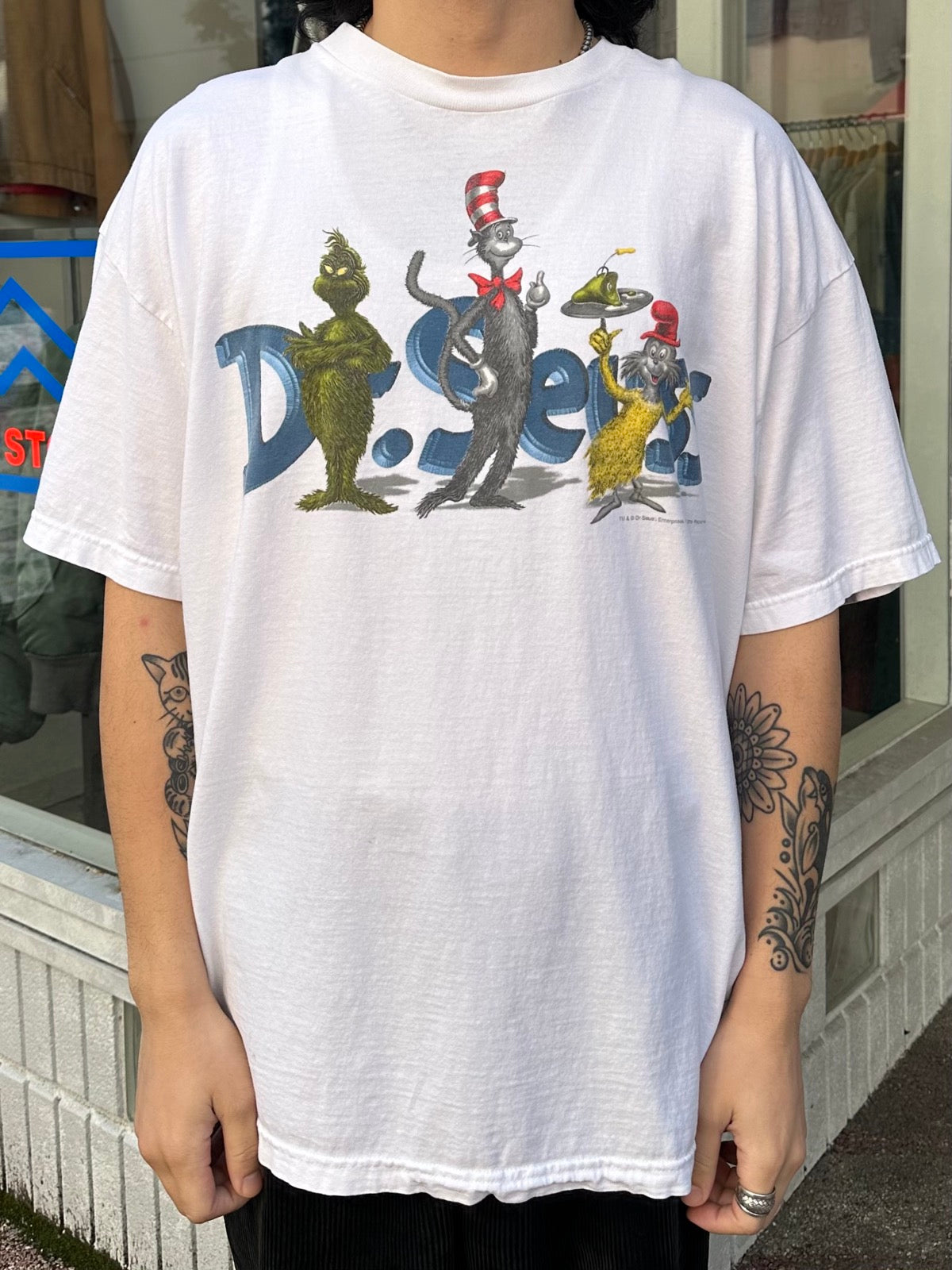 90's Dr.Seuss「The cat in the hat」キャラクターTシャツ